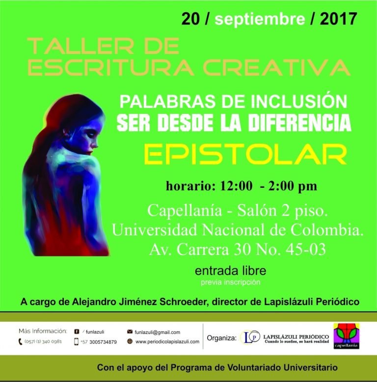 Abiertas Inscripciones para Taller Palabras de Inclusión: Ser Desde la Diferencia