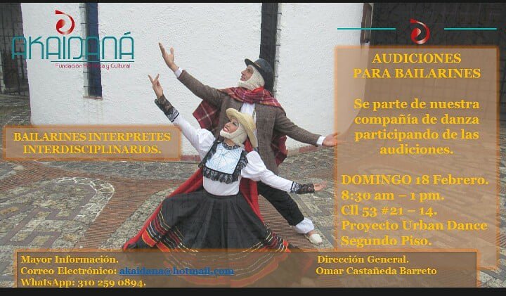 Audiciones para bailarines Akaidaná