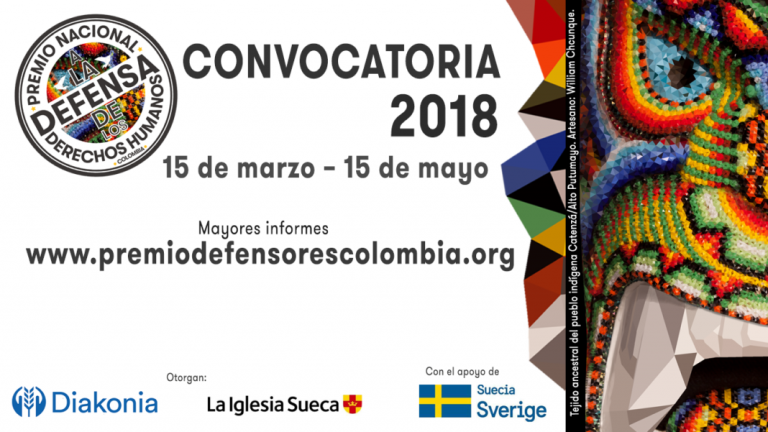 Convocatoria Premio a Defensores de los DDHH