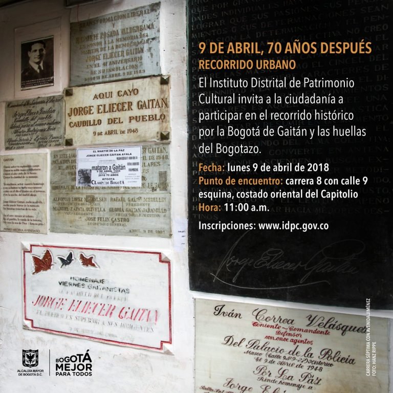 70 años después del homicidio de Jorge Eliécer Gaitán, su memoria sigue viva en los monumentos y el centro histórico