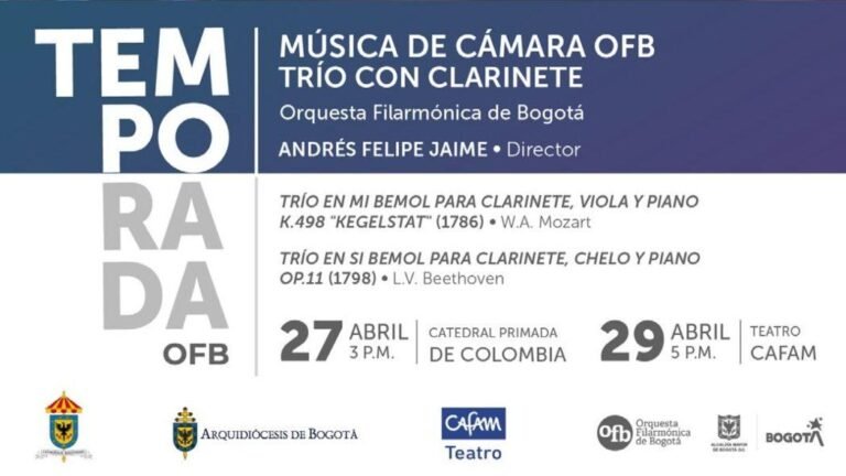 Concierto presencial de la Orquesta Filarmónica en el Teatro Cafam