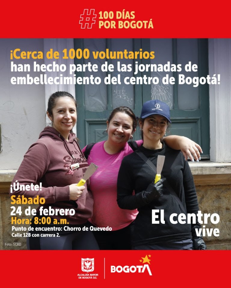 Únete como voluntario para embellecer a nuestra ciudad | Bogotá 24 de febrero