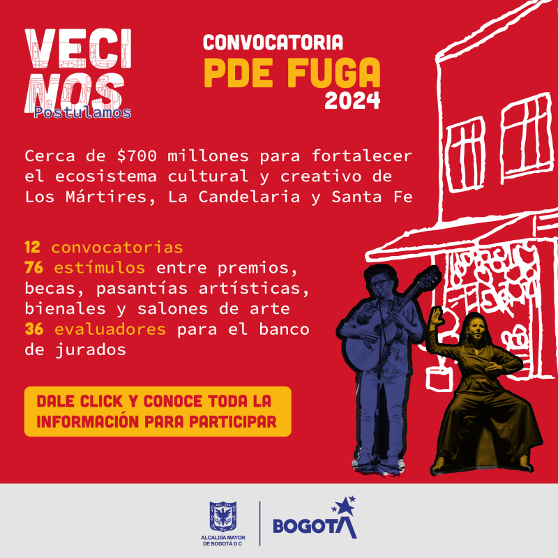 La FUGA entregará más de 700 millones de pesos a agentes culturales y creativos de Bogotá