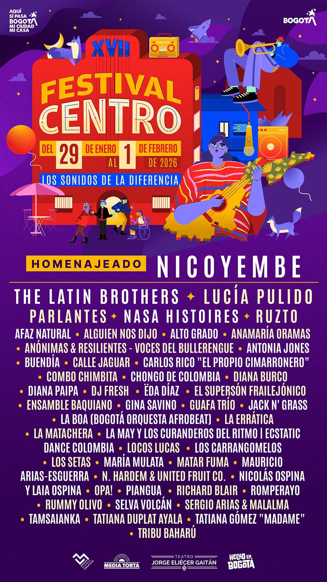 Cuatro días de música y 49 artistas: No se pierda el regreso del Festival Centro